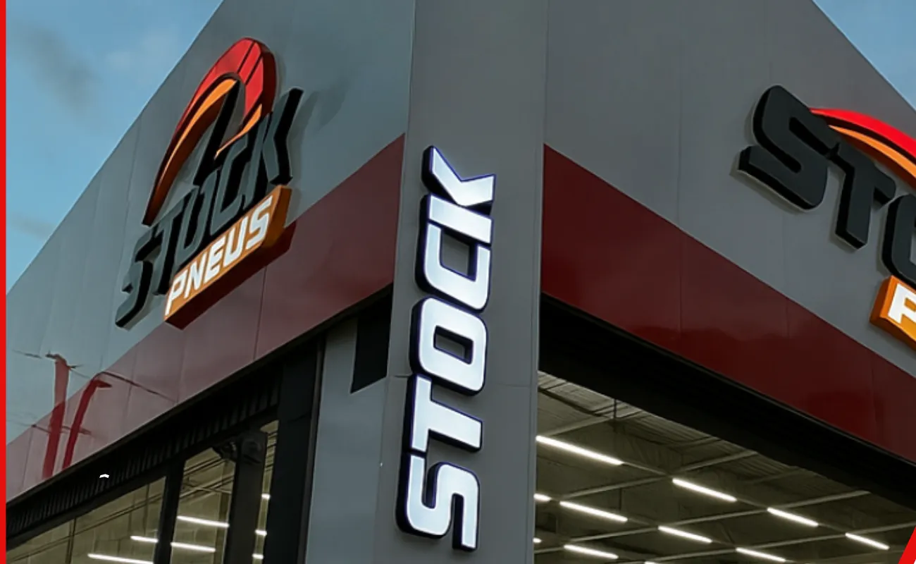 Fachada da loja Stock Pneus Barão, unidade Estoril em Belo Horizonte